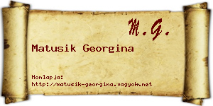 Matusik Georgina névjegykártya