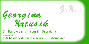 georgina matusik business card